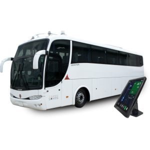 Suporte tablet para painel de ônibus
